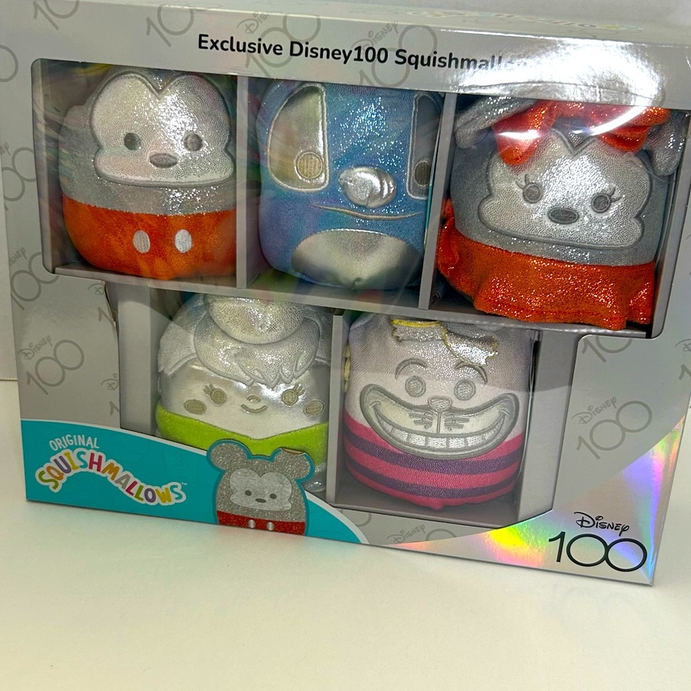 DISNEY 100yr 🐈‍⬛ CHESIRE CAT Box Set w Tinkerbell, Mickey, Minnie & Stitch NIB